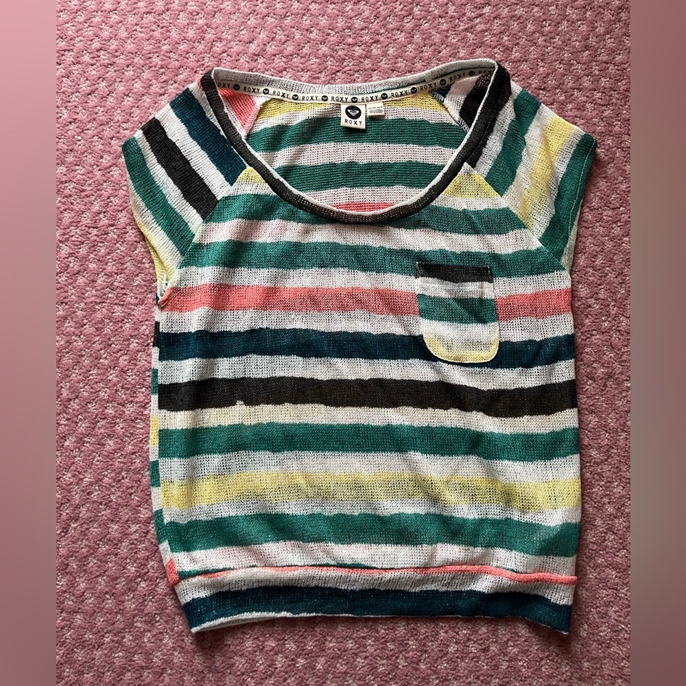 Roxy Multicolor Striped Knit Top